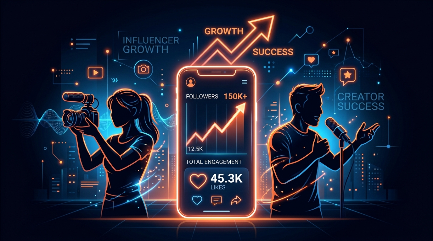 Influencer Growth Banner